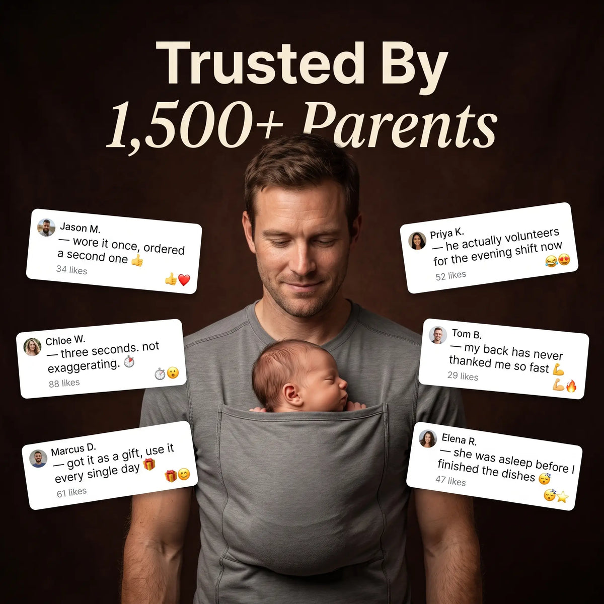 Retours de parents sur le t-shirt porte-bébé Hugaya